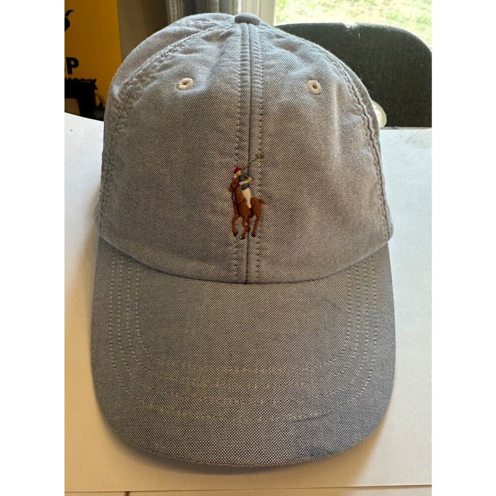 POLO RALPH LAUREN Men’s SKY BLUE 100% Cotton Hat Baseball Cap Adjustable